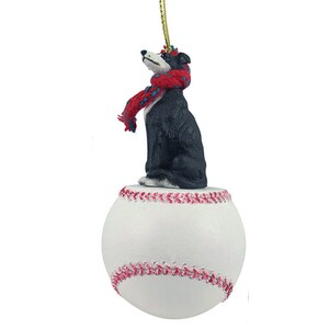 Greyhound, Black & White Sports Ornaments