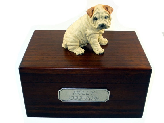 Shar Pei Cream Beautiful Paulownia Medium Wooden Pet Urns Etsy Canada