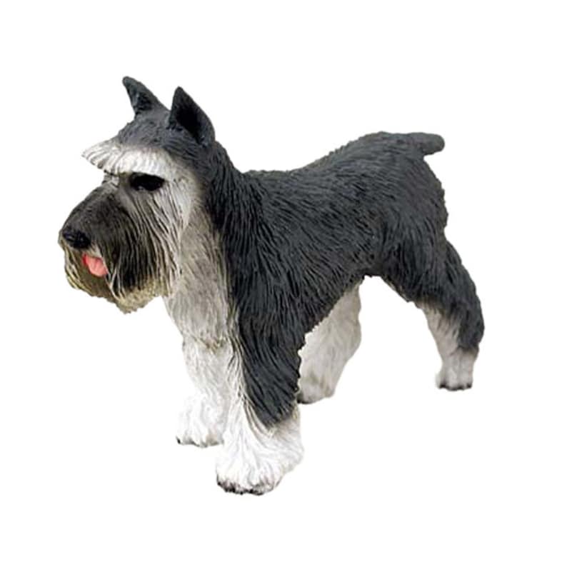 pet and best friend realistic memorial keepsake for your dog Personalized Gray Schnauzer urn