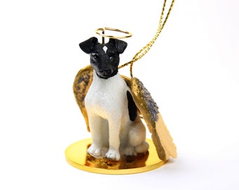 Fox Terrier, Black and White Collectable Hanging Christmas Ornaments