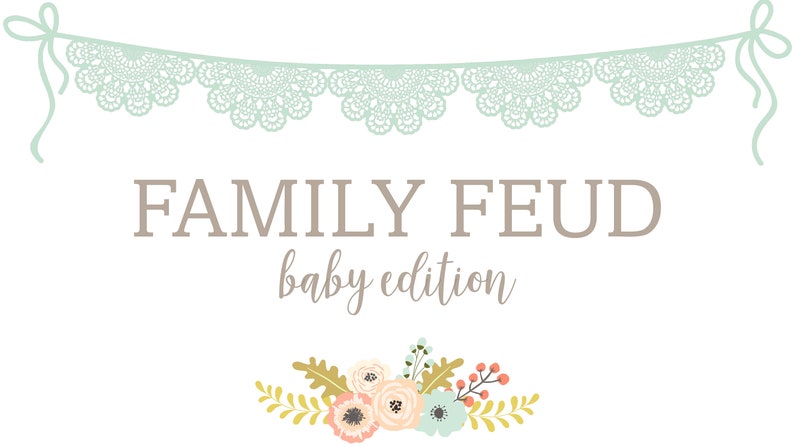 Family Feud Game Baby Shower Boy Interactive PowerPoint
