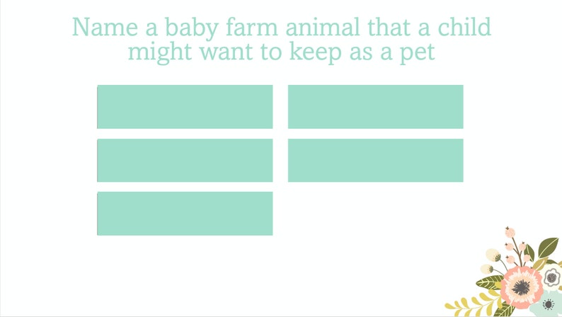 Family Feud Game Baby Shower Boy Interactive PowerPoint