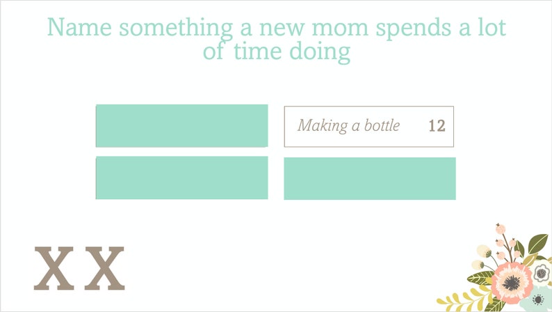 Family Feud Game Baby Shower Boy Interactive PowerPoint