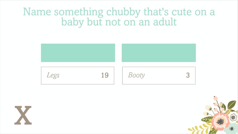 Family Feud Game Baby Shower Boy Interactive PowerPoint