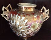 Gorgeous Antique Meiji Satsuma Japanese Pottery Koro Signed Kinkozan