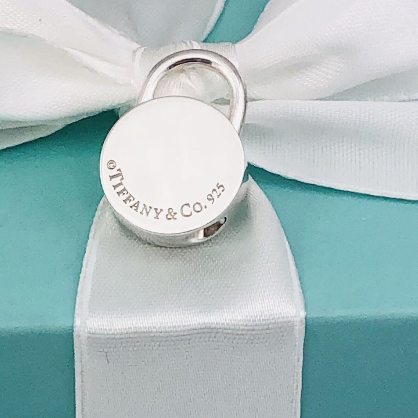 Tiffany & Co Sterling Silver Round Padlock Lock Charm -  Sweden