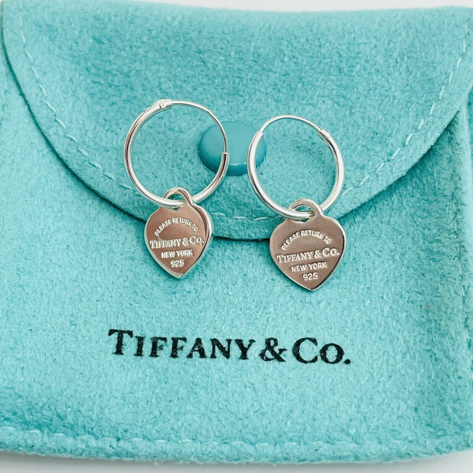 Return to Tiffany® Hoop Earrings in Sterling Silver with Diamonds