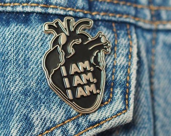 I am, I am, I am -  Sylvia Plath Heart Enamel Pin – The Bell Jar, Feminist Literary Gift