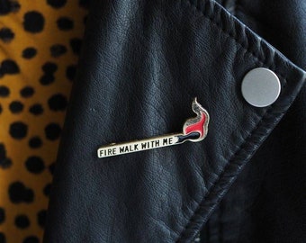 Fire walk with me - twin peaks enamel pin