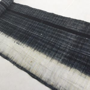 ¡Oferta! Tela batik índigo de cáñamo Hmong vintage de 2 metros de largo, tela de cáñamo vintage, cáñamo vintage teñido a mano, cáñamo viejo, camino de mesa (AQ2)