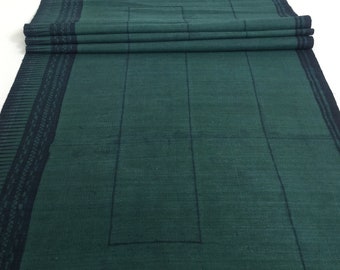 2.50 Meters Long Green Vintage Hmong hemp Fabric ,Batik fabric textiles, Handwoven Hmong hemp fabric form Thailand(GR1)