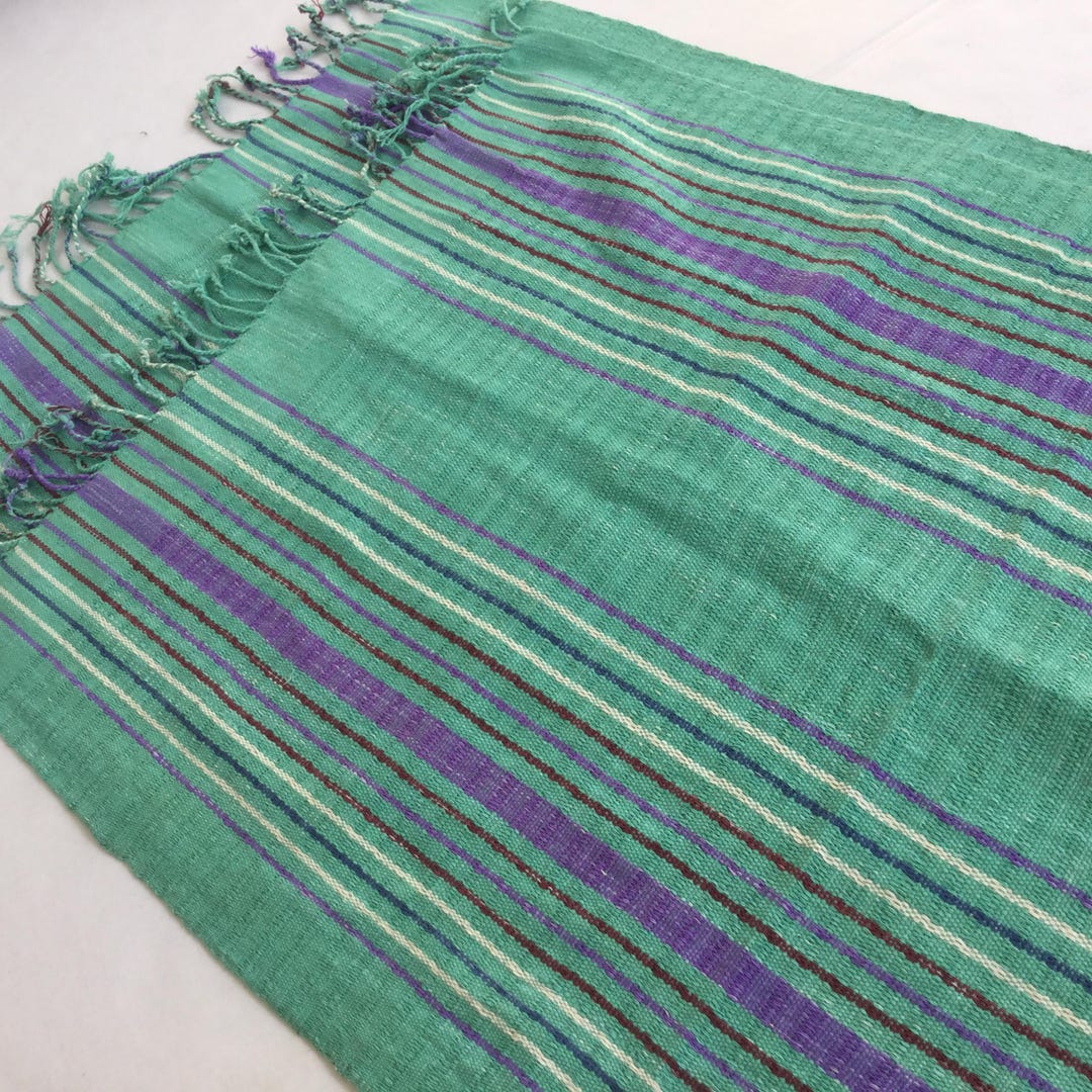 1.50 Meters Long Green and Straight Line Cotton Fabric ,soft Fabric ...