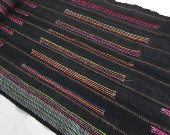 Vintage Hmong hemp Fabric ,Batik fabric textiles, Handwoven Hmong hemp fabric form Thailand