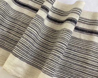 Sale!! 2.65 Meters long White Natural Hmong hemp fabric,vintage  hemp hand dyed Hmong hill tribe-Bed runner,Table runner from Thailand(ABC1)