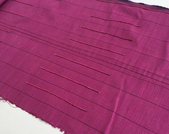 Tela de cáñamo Hmong vintage morada de 2,45 metros de largo, telas batik, tela de cáñamo Hmong tejida a mano de Tailandia (PP1)