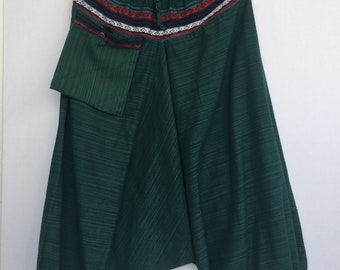 Hot price !!!!! PC7 Green Alladin pants, Harem pants, Hmong pants, Hippie yoga pants, Trousers Tribal pants from ChiangMai Thailand