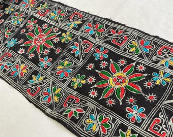 SALE!!!! 2.80 Meters Long Natural Hmong Hemp Fabric, vintage Hemp hand dyed Hmong hill tribe-Bed runner, Old Hemp from Thailand(OKA1)
