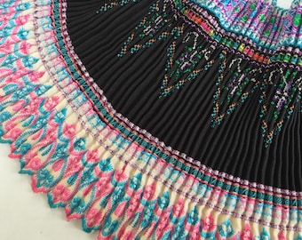2.20 Meter Hmong cotton,vintage Batik fabric textiles,Hmong cross stitch,fabric textiles decorated embroidery Hmong hill tribe from Thailand
