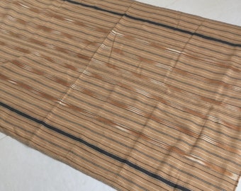 1.56 Meters Long Brown and Straight line cotton Fabric ,Soft fabric textiles, Handwoven cotton fabric form Thailand(ACC1)