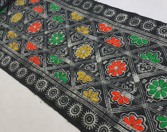 ¡¡¡OFERTA!!! Tela de cáñamo natural Hmong de 2,20 metros de largo, cáñamo vintage teñido a mano, tribu de las colinas Hmong. Camino de cama, cáñamo antiguo de Tailandia (M2)