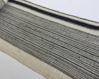 Sale!! 2.90 Meters long Natural Hmong hemp fabric,vintage  hemp hand dyed Hmong hill tribe -Bed runner,Table runner from Thailand (JU17)
