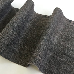 2.10 Meters Long Brown Hmong natural hemp fabric, Vintage  hemp hand dyed Hmong hill tribe -Bed runner ,Table runner from Thailand(BP1)