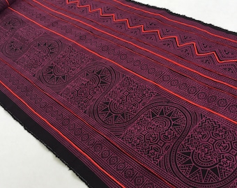 ¡Oferta! Tela batik vintage de algodón Hmong, camino de mesa, telas con bordados de la tribu Hmong de Tailandia (F6)