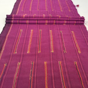 2.75 Meters Long Purple Vintage Hmong hemp Fabric ,Batik fabric textiles, Handwoven Hmong hemp fabric form Thailand(WE4)