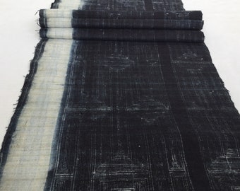 Sale!!!! 2.20 Meters long Vintage Hmong Hemp, indigo batik fabric, vintage hemp textile, hand dyed vintage hemp, old hemp, table runner(CK7)