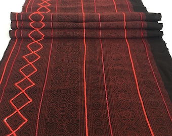 ¡Oferta! Tela batik vintage de algodón Hmong, camino de mesa, telas con bordados de la tribu Hmong de Tailandia (F5)