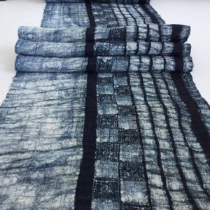 Sale!! 2.80 Meters Long Natural Hmong hemp fabric, Vintage  Hemp hand dyed Hmong hill tribe -Bed runner, Table runner from Thailand(OK6.1)