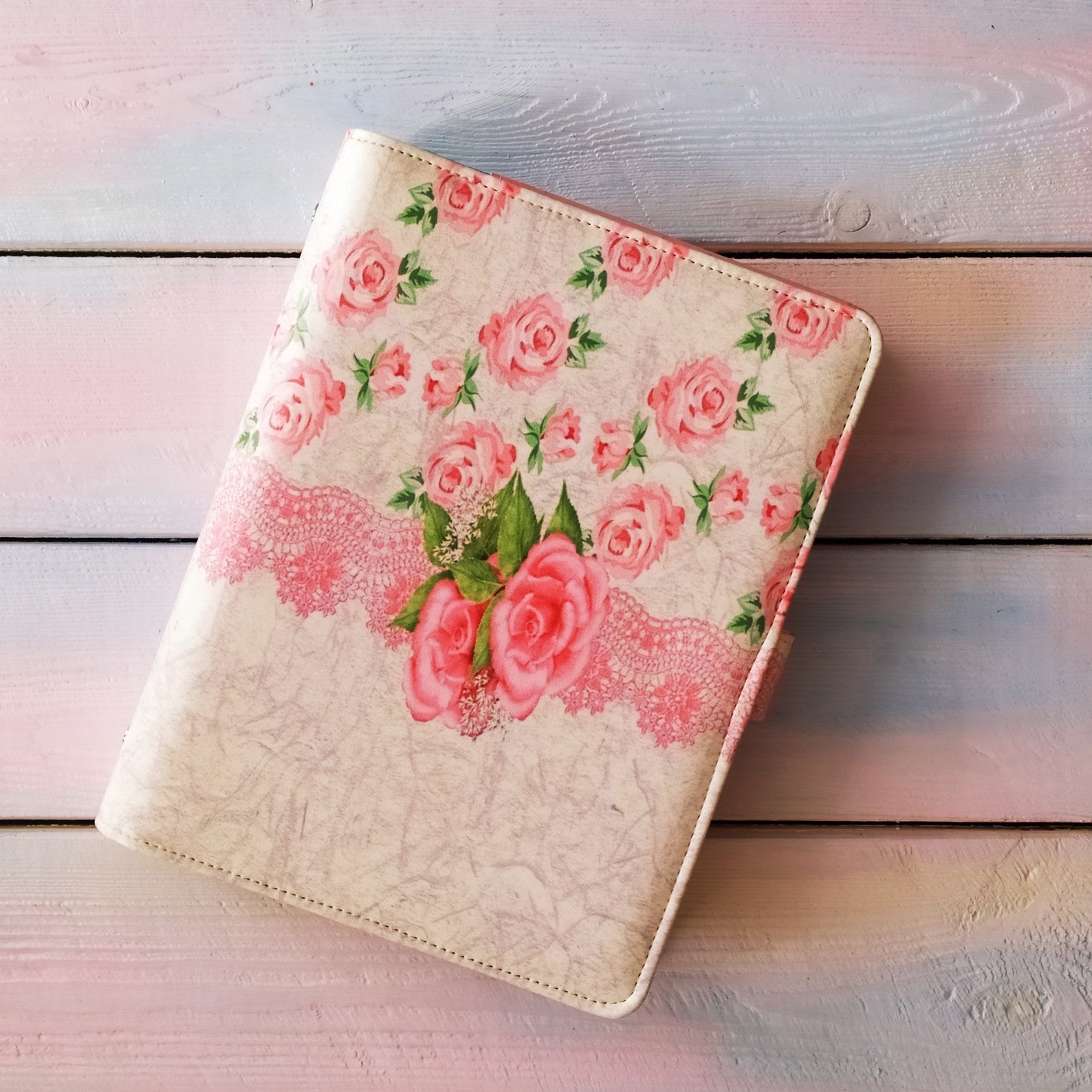 A5/GM binder planner cover Flowers 6 rings Etsy