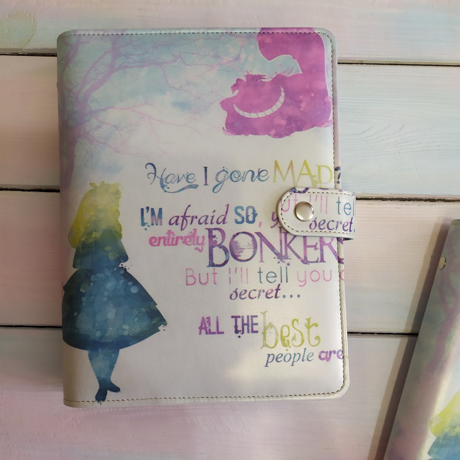 Alice in Wonderland planner A5 GM Large 6 rings notebook Etsy
