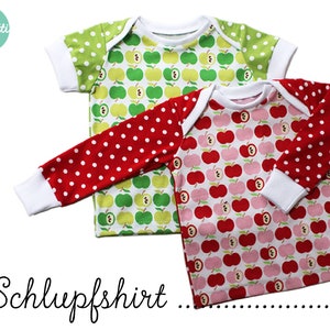 Schlupfshirt Babyshirt Gr. 50-104 Schnittmuster / ebook Anleitung / PDF / sewing pattern / Konfetti Patterns / konfettipatterns / nähen Bild 1