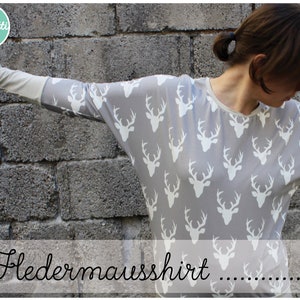 Bat Shirt Cut Shirt Women&#39;s Sweater - Sewing Pattern Size 34-52 / ebook + instructions / PDF / sewing pattern / confetti patterns / sew