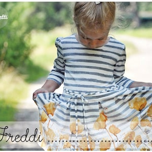 Freddi girls dress size 86-164 long and short-sleeved sewing pattern ebook instructions sewing pattern / confetti patterns / confetti patterns / sew image 1