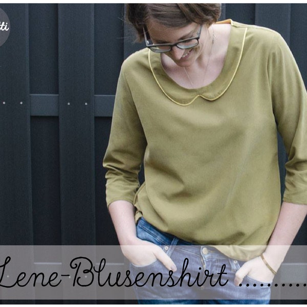 Lene - Blusenshirt mit (und ohne) Bubikragen Gr. 34-46 ebook Anleitung / sewing pattern / Konfetti Patterns / konfettipatterns / nähen