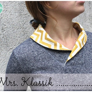 Mrs.Klassik Damenpullover Hoodie Gr. 34-54 Schnittmuster ebook Anleitung PDF / sewing pattern / Konfetti Patterns / konfettipatterns / nähen Bild 1