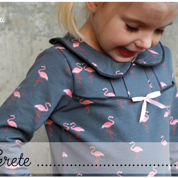 Grete-Peter Pan collar-shirt pattern size 86-164 Girls ebook Tutorial PDF sewing Pattern/Confetti patterns/Confetti patterns/sewing