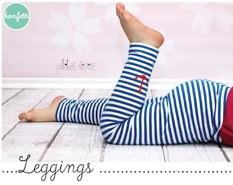 Kinder-Leggings Gr. 98 bis 164 Schnittmuster Hose / ebook + Anleitung / PDF / sewing pattern / Konfetti Patterns / konfettipatterns / nähen