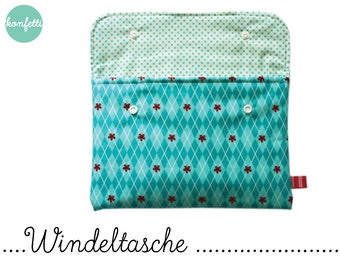 Windeltasche - Schnittmuster / ebook + Anleitung / PDF / sewing pattern / Konfetti Patterns / konfettipatterns / nähen