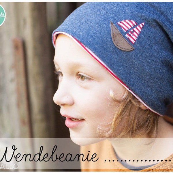 Wendebeanie - Schnittmuster / ebook + Anleitung / Kinder u. Erwachsene / PDF / sewing pattern / Konfetti Patterns / konfettipatterns / nähen