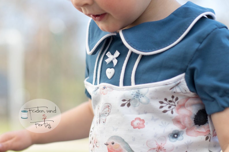 Grete-Peter Pan collar-shirt pattern size 86-164 Girls ebook Tutorial PDF sewing Pattern/Confetti patterns/Confetti patterns/sewing image 5
