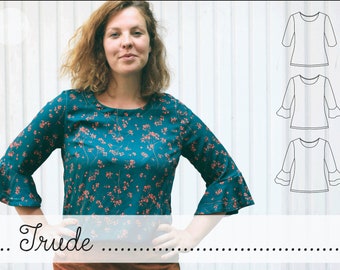 Trude - blouse size 32-46 women's ebook instructions / sewing pattern / confetti patterns / konfettipatterns / sewing / pattern PDF