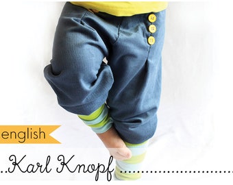 Kids Pants - Harem Pants: Karl Knopf (2Y -14Y) / eBook / PDF / sewing pattern / Konfetti Patterns / konfettipatterns / digital / downlaod