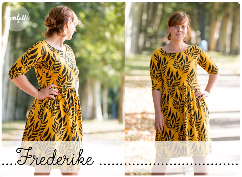 Frederike women's dress size 32-50 sewing pattern/ebook instructions/sewing pattern/confetti patterns/confetti patterns/sew/PDF image 2