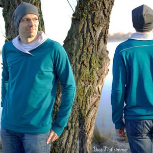 Mr. Klassik Herren Pullover Gr. XS-4XL Hoodie Schnittmuster ebook Anleitung / sewing pattern / Konfetti Patterns / konfettipatterns / nähen Bild 2