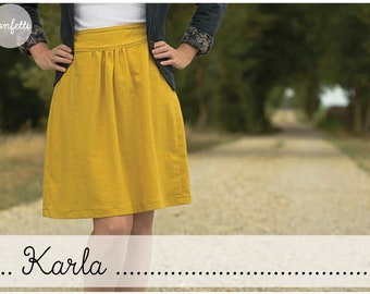 Karla - ladies skirt size. 32-50 sewing pattern ebook instructions sewing pattern Webware/confetti patterns/confetti patterns/sew