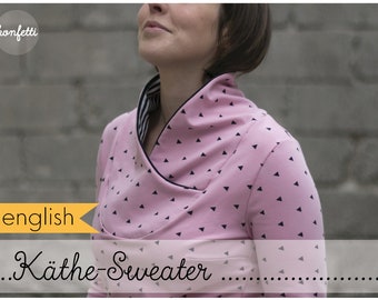 Käthe (Size S-4XL) eBook / PDF / sewing pattern / Konfetti Patterns / konfettipatterns / digital / downlaod / Sweater womans pullover Hoodie