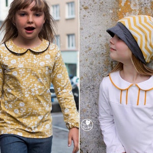 Grete-Peter Pan collar-shirt pattern size 86-164 Girls ebook Tutorial PDF sewing Pattern/Confetti patterns/Confetti patterns/sewing image 4